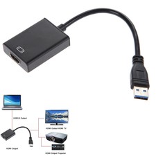 USB 3.0 To HDMI HD 1080P Video Cable Adapter Converter For PC Laptop HDTV TV New