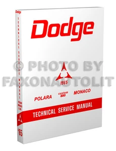 1965 Dodge Polara Monaco Custom 880 Tienda Manual 65 Reparación Técnico Servicio - Imagen 1 de 2