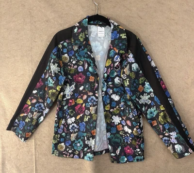 PUMA Liberty Jacket Blazer Womens Sz XS Black Floral Open Athleisure - Image 1 of 4