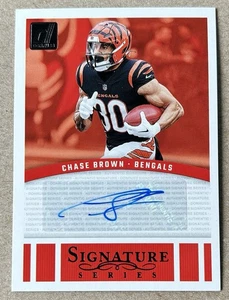 2024 Donruss Football Signature Series Chase Brown #SSE-CBR Cincinnati Bengals - Picture 1 of 2