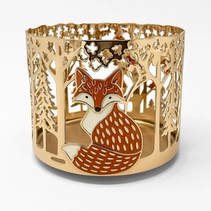 Bath Body Works Fall Candle Holder Fox Owl Woodland Trees Viral TikTok 3-Wick - Picture 1 of 11