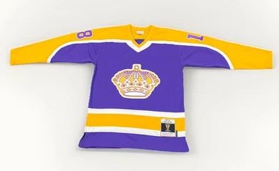 Camiseta deportiva auténtica Mitchell & Ness LA Kings Dave Taylor #18 talla M púrpura de la NHL Foto 1 de 4