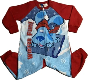 Vtg Rare 2004 Blues Clues Pajamas One Piece Nickelodeon Nick Jr Y2K 2000s Cute - Picture 1 of 23