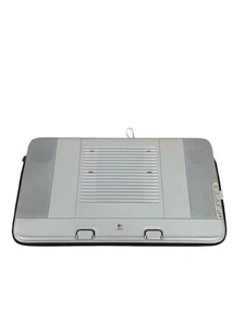 Logitech N700 Speaker Lapdesk Speakers & Fan White & Brown, Tested & Working* - Picture 1 of 10