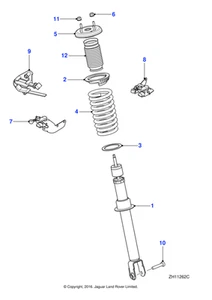 Jaguar Genuine Road Spring Fits XF 2.2D 2.7D 3.0D 4.2 2.0 3.0 5.0 XFR-S 2.0 T - Picture 1 of 7