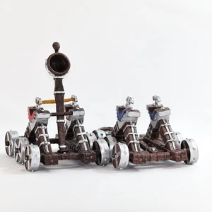 Papo Medieval Catapults Lot of 2 – No Projectiles – One Damaged Parts Only - Picture 1 of 13