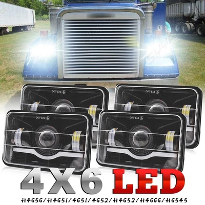 Fit Freightliner FLD120 1988-2010 FLD112 Classic 4x6" inch Headlights HI/Lo Lamp - Image 1 of 4