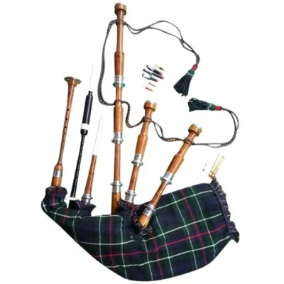 Шотландские волынки Great Highland палисандр металлические серебряные крепления бесплатные аксессуары - Изображение 1 из 2