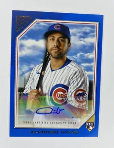 Alfonso Rivas RC Auto 2022 Topps Gallery Chicago Cubs Blue Out Of 50 Parallel - Bild 1 von 3