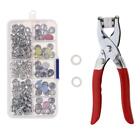 50 Sets DIY 9.5mm Prong Ring Snap Fasteners Press Studs Popper with Plier