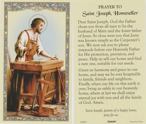 *Holy Card(Homeseller)-"Prayer to St Joseph, Homesetter"/Prayer-Back/ {J3}- - Picture 1 of 1