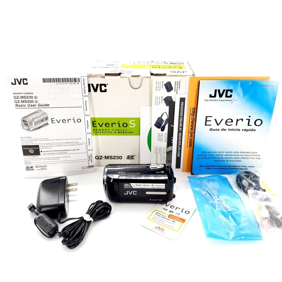JVC Everio S GZ-MS230 8 GB Camcorder Black New Open Box - Image 1 of 4