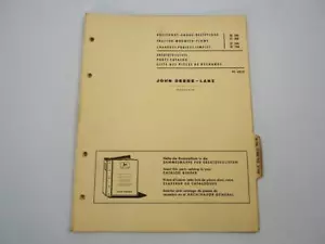 John Deere Lanz SB300 ST300 ST350 SF700 Anbau Beetpflug Ersatzteilliste 1965 - Bild 1 von 3