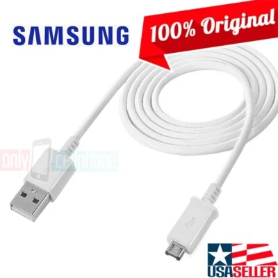OEM Original Samsung 5FT microUSB Charge Data Cable for Galaxy S7/S6/S4/S3/Note4 - Image 1 of 4