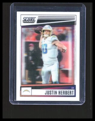 2022 Justin Herbert Panini Score Lenticular #136 Los Angeles Chargers CASE HIT - Image 1 of 3