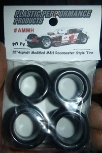 AMMH NASCAR 1/25 M&H ASPHALT RACEMASTER MODIFIED TIRES SET SLICKS PPP - Picture 1 of 2
