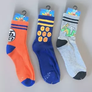 Dragon Ball Z Crew Socks 3 Pairs Youth Big Kids Size 4-10 Brand New - Picture 1 of 11
