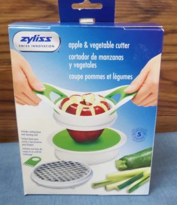 Cortador de verduras de manzana Corer cortador de alta resistencia con base cuña inserciones Julienne Foto 1 de 4