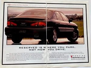 Pontiac Bonneville 1996 anuncio impreso de dos páginas - Imagen 1 de 3