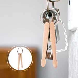 Drum Key Wooden Stick Keychain Ring Tags Drummer Sticks Ornament - Picture 1 of 12
