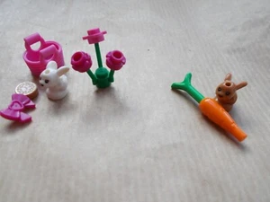 LEGO CARROT RABBIT EASTER BUNNY BABY RABBIT FOOD FLOWERS BASKET NEW ANIMALS PICK - Picture 1 of 10