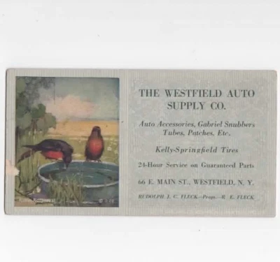 Westfield Auto Supply co. Westfield NY ink blotter c1930 - Image 1 of 2