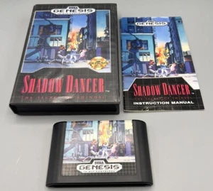 SHADOW DANCER SECRET OF SHINOBI SEGA GENESIS MANUAL CASE CARTRIDGE AUTHENTIC - Picture 1 of 12