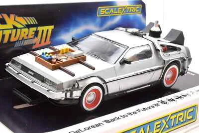 Scalextric "Regreso al Futuro III" DeLorean DPR con Luces 1/32 Coche Ranura C4307 Foto 1 de 4