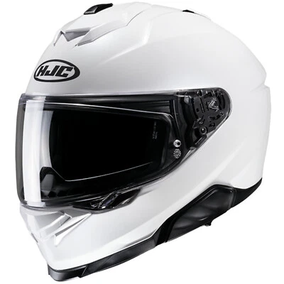 HJC i 71 Solid weiß Integralhelm Motorradhelm Sonnenblende ECE22.06 - Bild 1 von 3