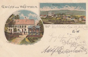 Postcard Bavaria 8902 Greetings from Westheim 1897 - Picture 1 of 2