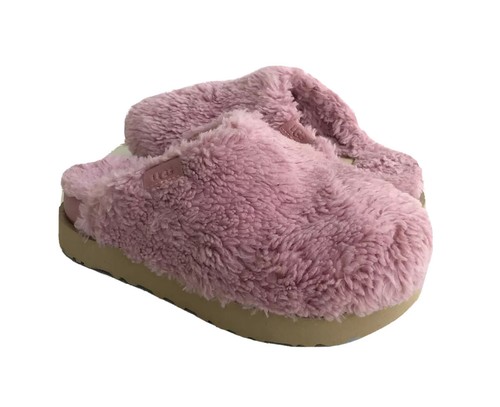 SANDALI IN PELLICCIA SINTETICA UGG FUZZ SUGAR SHELL SLIDE SLIP ON US 5 EU 36 UK 3