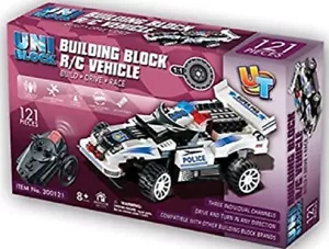 UniBlock ferngesteuerte RC Bausteine Polizeiauto 121 Stck. oder Jeep 170 Stck. - Bild 1 von 10