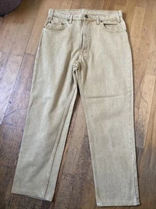 bin Vintage LEVIS 540 Mens mustard yellow Denim Jeans W36 L30 - Picture 1 of 9
