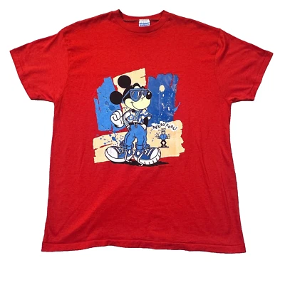 De Colección Mickey Mouse Para Hombres XL Puntada Única Hecho en EE. UU. Allison He's So Cool Foto 1 de 4