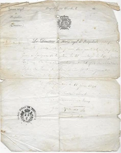 French Stampless Cover Pompadour 1827 a bit faded but franking is clear - Picture 1 of 2