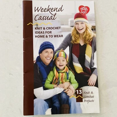 Red Heart WEEKEND CASUAL Knit & Crochet Ideas for Home & To Wear 2009 Book 0014 - Image 1 of 4