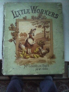 Vintage 1800er McLoughlin Bros, KLEINE ARBEITER Abdeckungen nicht angeschlossen - Bild 1 von 9