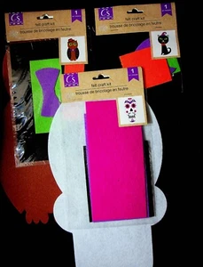 Gato Negro, Calavera de Azúcar, Búho - Juego de Tres Kits Artesanales de Fieltro de Halloween - Imagen 1 de 4