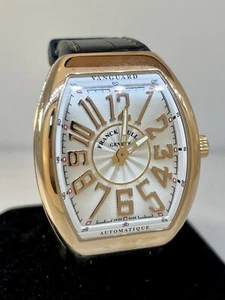 Reloj automático para hombre Franck Muller Vanguard esfera plateada oro rosa 41 mm V41SATR - Imagen 1 de 7
