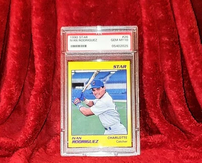 IVAN RODRIGUEZ 1990 STAR #26 CHARLOTTE RANGERS ROOKIE RC PSA 10  🔥  - Image 1 of 2