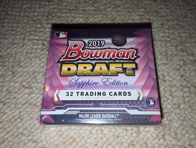 2019 Bowman Draft Sapphire Edition Baseball Hobby Box Factory SEALED - Image 1 of 2