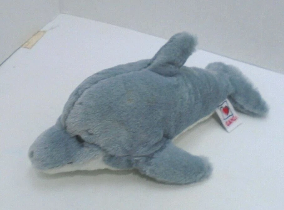 Webkinz Ganz HM220 BOTTLENOSE DOLPHIN GREY 11" LONG PLUSH TOY 2008 - - Image 1 of 4