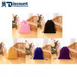 50X Small Velvet Drawstring Pouches Jewelry Gift Bags for Rings Earrings Favors - Picture 1 of 26