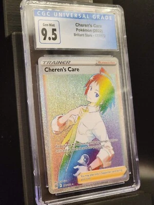CHEREN'S CARE Rainbow #177 Pokemon TCG 2022 Brilliant Stars  CGC 9.5 GEM MINT - Image 1 of 2