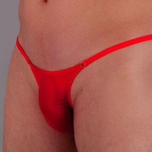Tanga de cuerda exclusivo para hombre - rojo transparente - hecho a mano en Alemania - Imagen 1 de 4