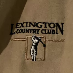 Monterey Club Size Large Vest Brown Lexington Country Club Embroidered front Z1 - Picture 1 of 8