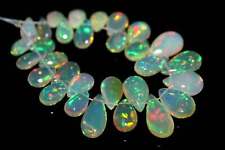 12x6-6x4 MM Ethiopian Fire Opal Smooth Pears Strand,Opal Briolette Strand,opal