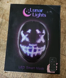Lunar Lights Led Mask Light Up Mask Rave Cosplay Manual Model Batteries Inc. - Picture 1 of 7