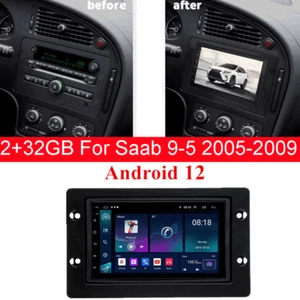 7" Stereo Radio GPS 2+32GB For 2005-2009 Saab 9-5 Built-In Carplay Android Auto - Picture 1 of 22
