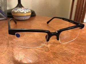 Marco de gafas Frost corbata negra hecha a mano Alemania venta al por menor $350 - Imagen 1 de 12